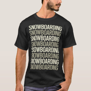 Camiseta Snowboard de Snowboard de texto blanco