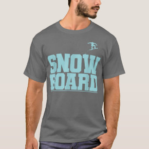 Camiseta Snowboard Deportes de invierno con montañas llenas