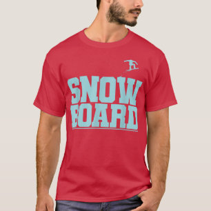 Camiseta Snowboard Deportes de invierno con montañas llenas