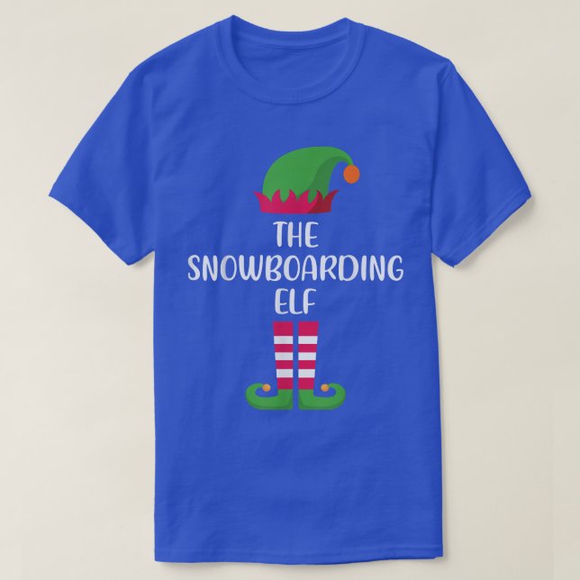 Camiseta Snowboard Elf Family Mating Group ChristmasPa (Diseño del anverso)