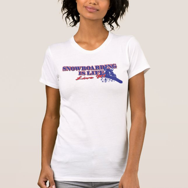 Camiseta Snowboard es Life Live It (Anverso)