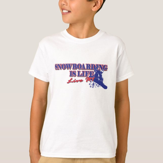 Camiseta Snowboard es Life Live It (Anverso)