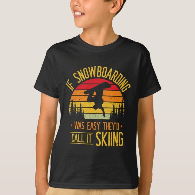 Camiseta Snowboard Esquí Retro En Snowboard (Anverso)