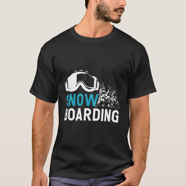 Camiseta Snowboard Esquí Snowboard Goggles Snowboarder (Anverso)