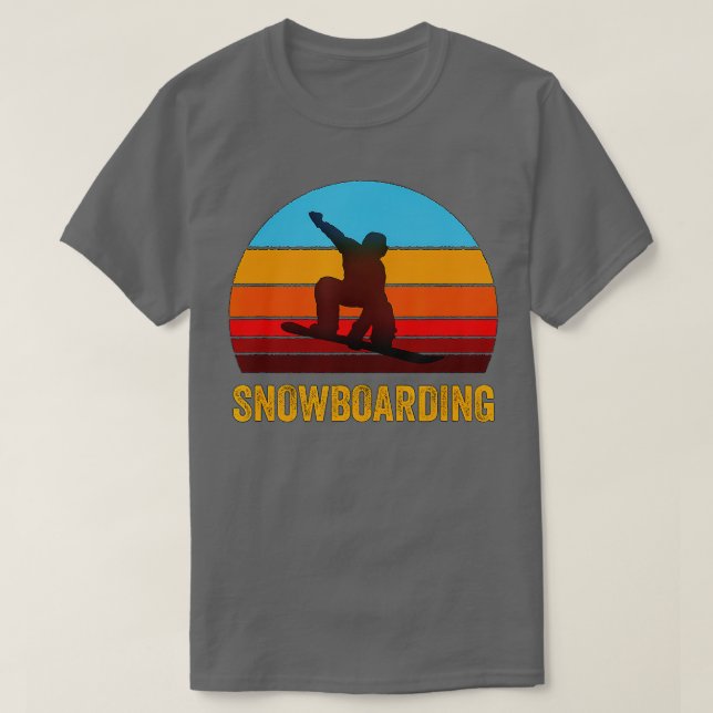 Camiseta Snowboard estilo retro vintage (Diseño del anverso)