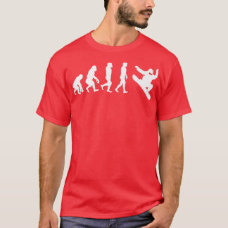 Camiseta Snowboard Evolution Funny Snow Boarding Epert W