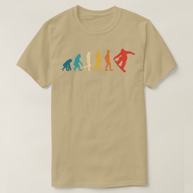 Camiseta Snowboard Evolution Snowboard Snowboard Snowboard  (Diseño del anverso)