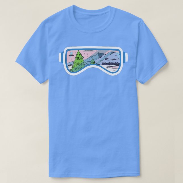 Camiseta Snowboard Goggles Mountain View Snowboard Ride C (Diseño del anverso)