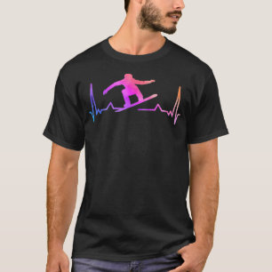 Camiseta Snowboard Heartbeat 80's 90s Retro Winter Snowboar