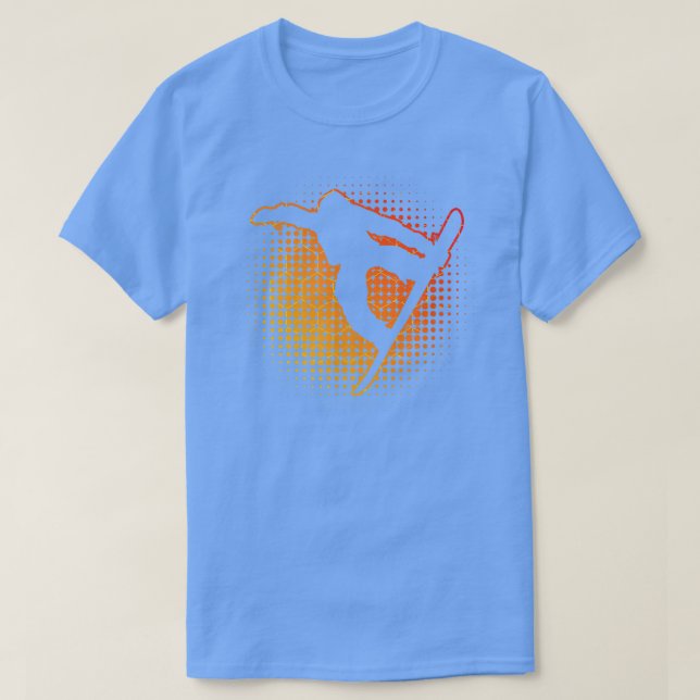 Camiseta Snowboard Hombres de snowboard femenino (Diseño del anverso)