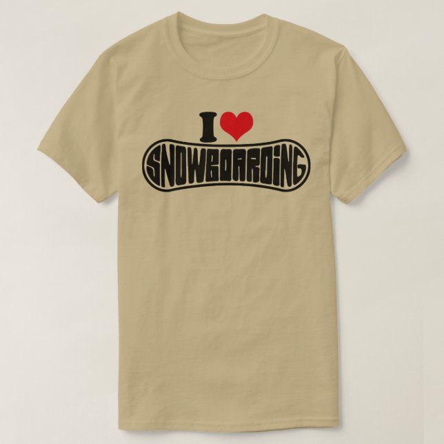 Camiseta Snowboard I Love Snowboard Snowboard (Diseño del anverso)