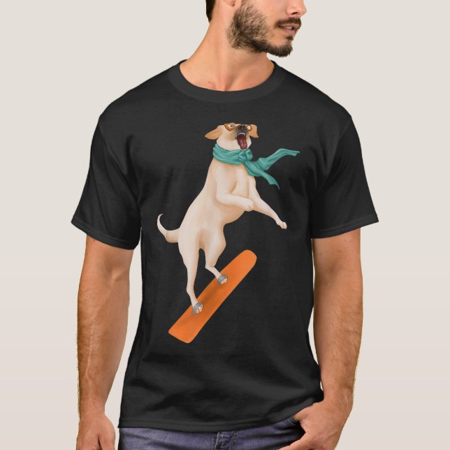 Camiseta Snowboard Labrador Perro Snowboard - Snowboard (Anverso)