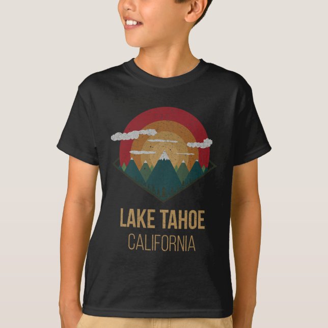 Camiseta Snowboard Lake Tahoe California Winter Mountain Gi (Anverso)