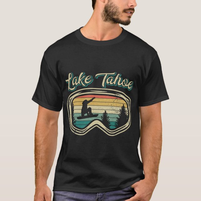 Camiseta Snowboard Lakeahoe California Distressed Goggles B (Anverso)