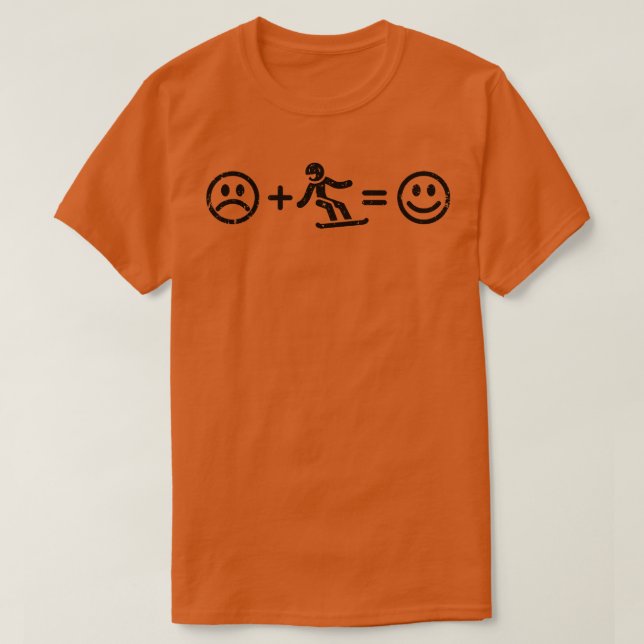 Camiseta Snowboard Makes Happy Fun Gift Snowboard Lover Men (Diseño del anverso)