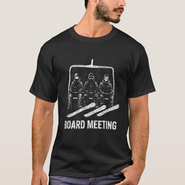 Camiseta Snowboard Meeting Snowboarding Vacation Skiing  (Anverso)