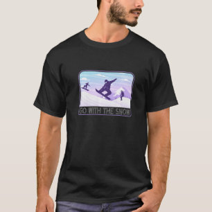 Camiseta Snowboard Mi vida se está volviendo cuesta abajo