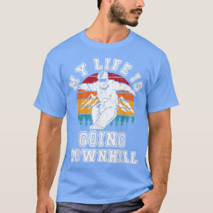 Camiseta Snowboard Mi vida va bajando los deportes de invie