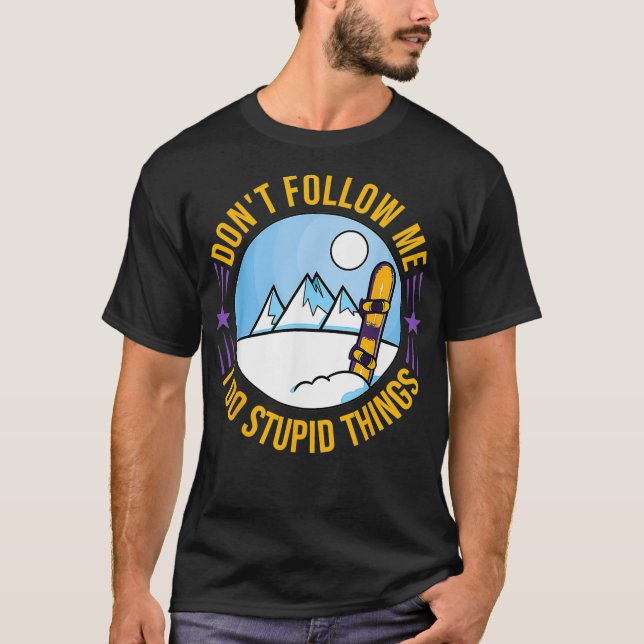 Camiseta Snowboard Mountain Funny Freestyle _2 (Anverso)