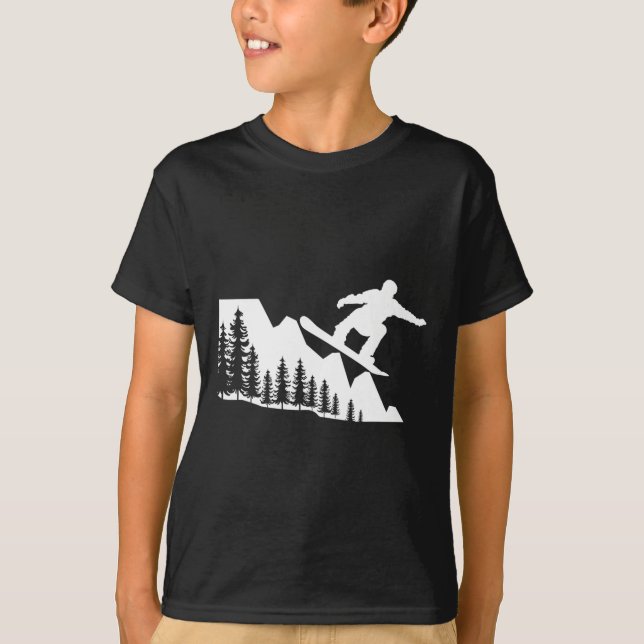 Camiseta Snowboard Mountain Winter Sports Adventure Snow (Anverso)