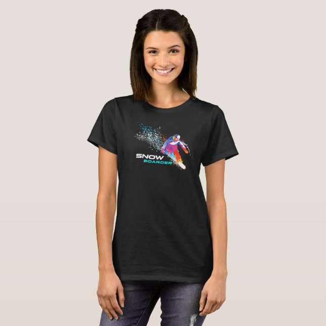 Camiseta Snowboard | Mujeres (Anverso completo)