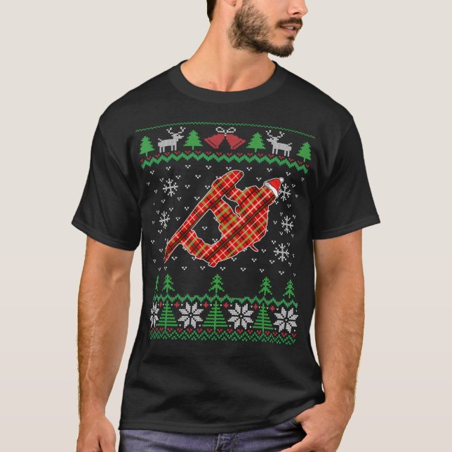 Camiseta Snowboard Navidades feos Snowboard (Anverso)
