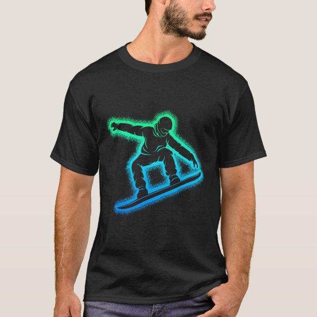Camiseta Snowboard Niños niños hombres de snowboard (Anverso)