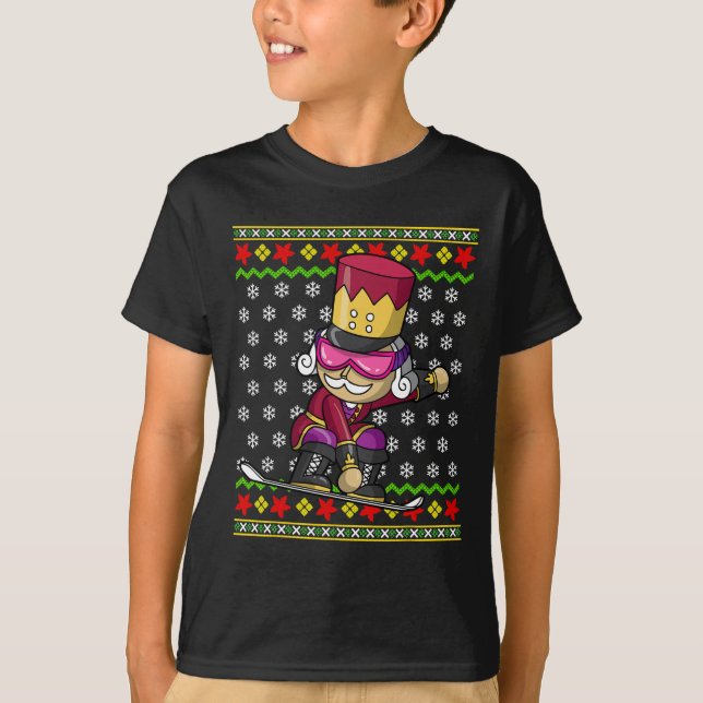Camiseta Snowboard Nutcracker Snowboard Navidades feos (Anverso)