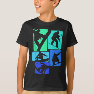 Camiseta Snowboard Para Hombres Retro Snowboarder
