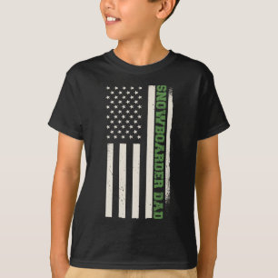 Camiseta Snowboard patriótico Snowboard Snowboard Snowboard