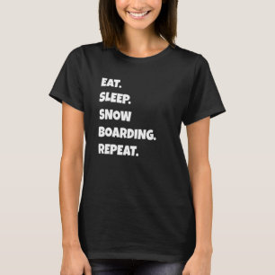 Camiseta Snowboard Png Comer Sleep Sports Repetir Para Homb