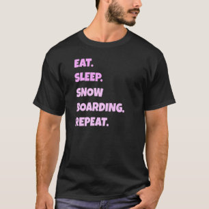 Camiseta Snowboard Png Comer Sleep Sports Repetir Para Homb