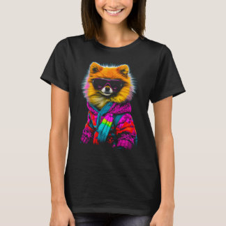 Camiseta Snowboard Pomeranian Dog Deportes de invierno