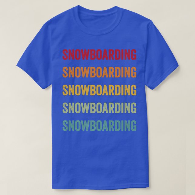 Camiseta Snowboard Rainbow Design, Snowboard Sport Co (Diseño del anverso)