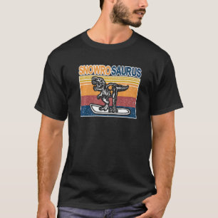 Camiseta Snowboard Retro Deportes Nieve Dinosaurios Snowboa