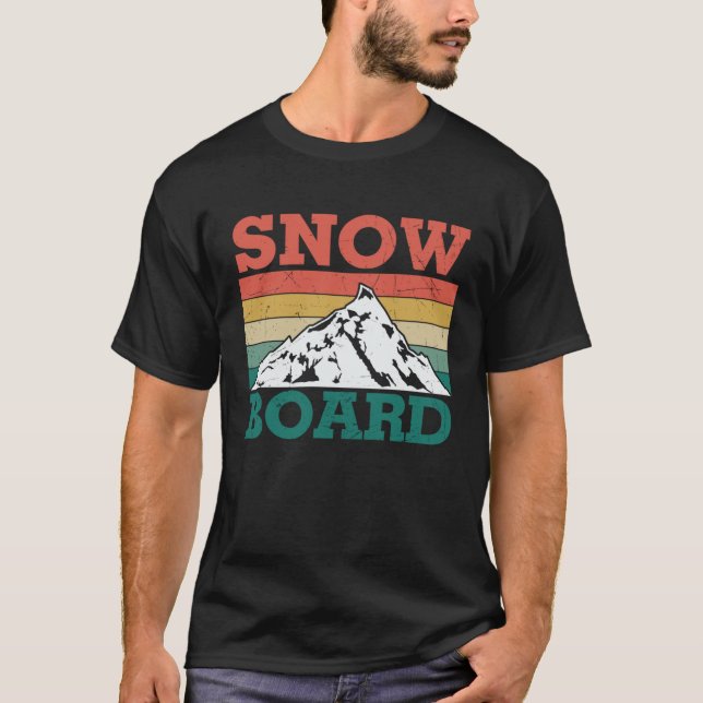 Camiseta Snowboard Retro Snowboard Vacation Skib Snowb (Anverso)