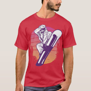 Camiseta Snowboard Retro Sunset Snowboard Sport