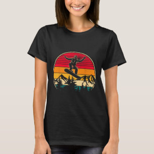 Camiseta Snowboard Retro Sunset Style Snowboard Winter S