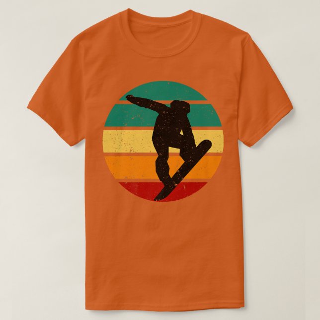Camiseta Snowboard Retro Sunset Winter Deportivo Esquí Alpi (Diseño del anverso)