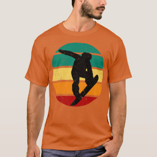Camiseta Snowboard Retro Sunset Winter Deportivo Esquí Alpi