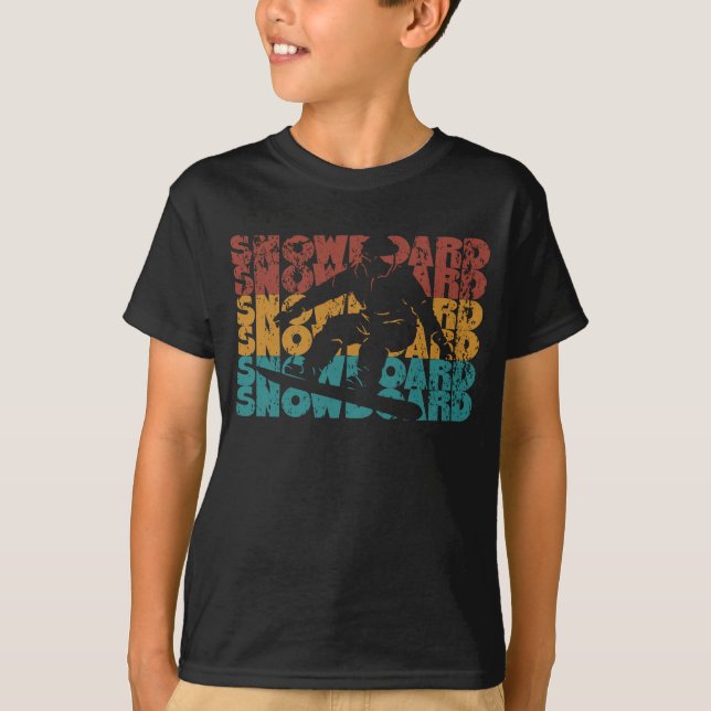 Camiseta Snowboard Retro Vintage Snowboarder (Anverso)