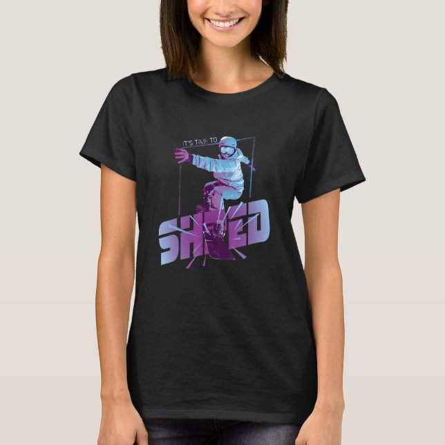 Camiseta Snowboard Shred Vintage 80s Costume Snowboard (Anverso)