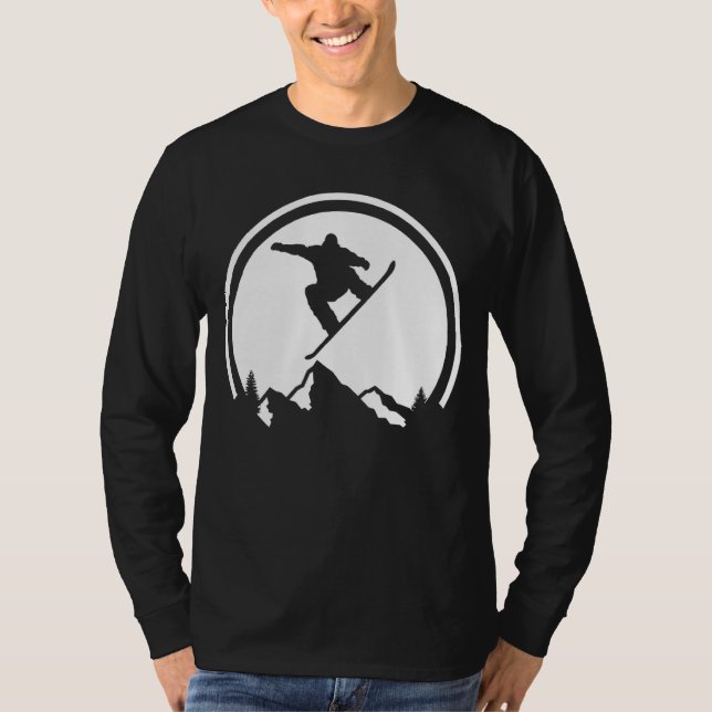 Camiseta Snowboard Silhouette Big Stunt Snowboarder (Anverso)