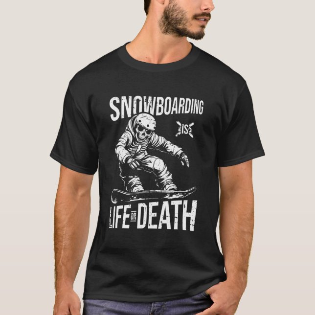 Camiseta Snowboard Skeleton Snowboarding - Winter Sports Sn (Anverso)