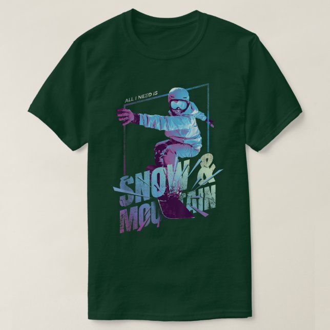 Camiseta Snowboard Snowboard Mountain Graphic (Diseño del anverso)