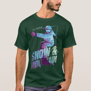 Camiseta Snowboard Snowboard Mountain Graphic