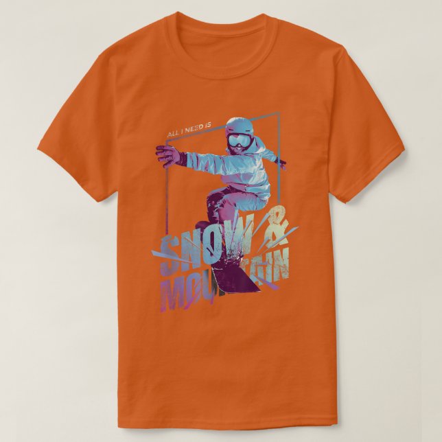 Camiseta Snowboard Snowboard Mountain Graphic804 (Diseño del anverso)