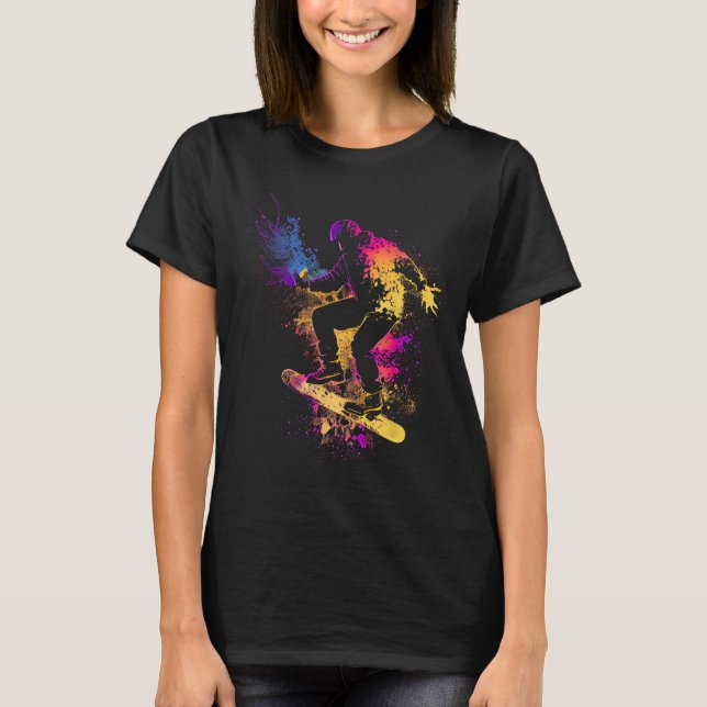 Camiseta Snowboard Snowboard Silhouette Gift (Anverso)