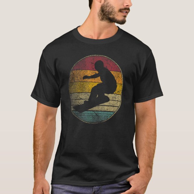 Camiseta Snowboard Snowboard Ski Snow Retro Style Vinta (Anverso)