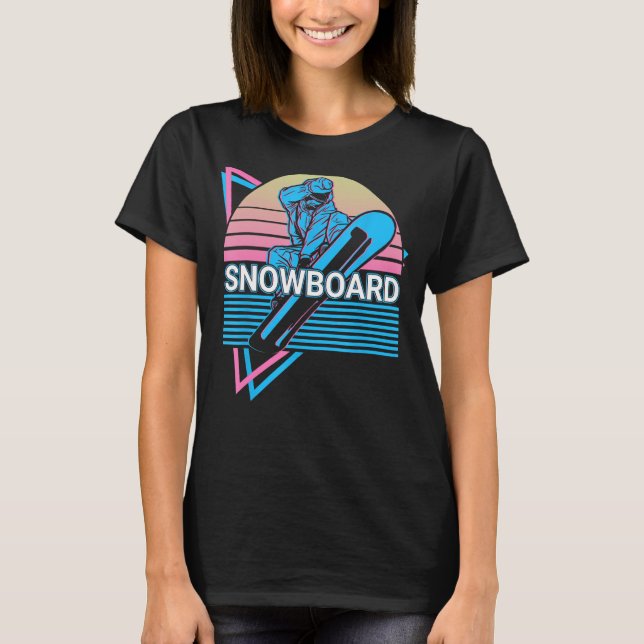 Camiseta Snowboard Snowboard Snowboard Snowboarder Retro (Anverso)